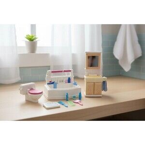Fisher-Price Loving Family Dollhouse Child's Bathroom Set  Toilet Bathtub & More